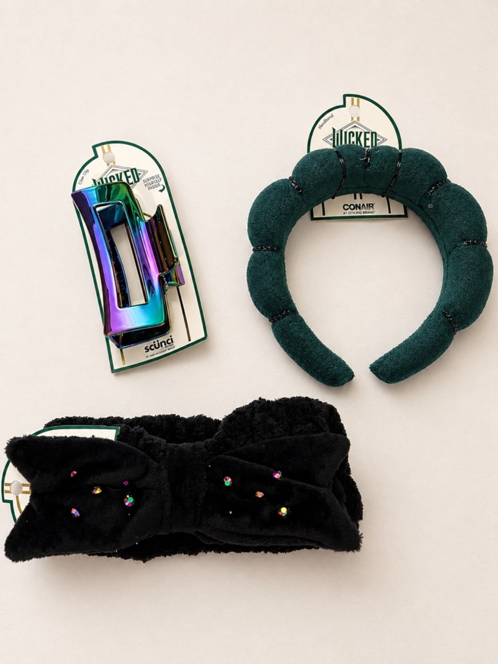 3рс Green Wicked Hair Accessories